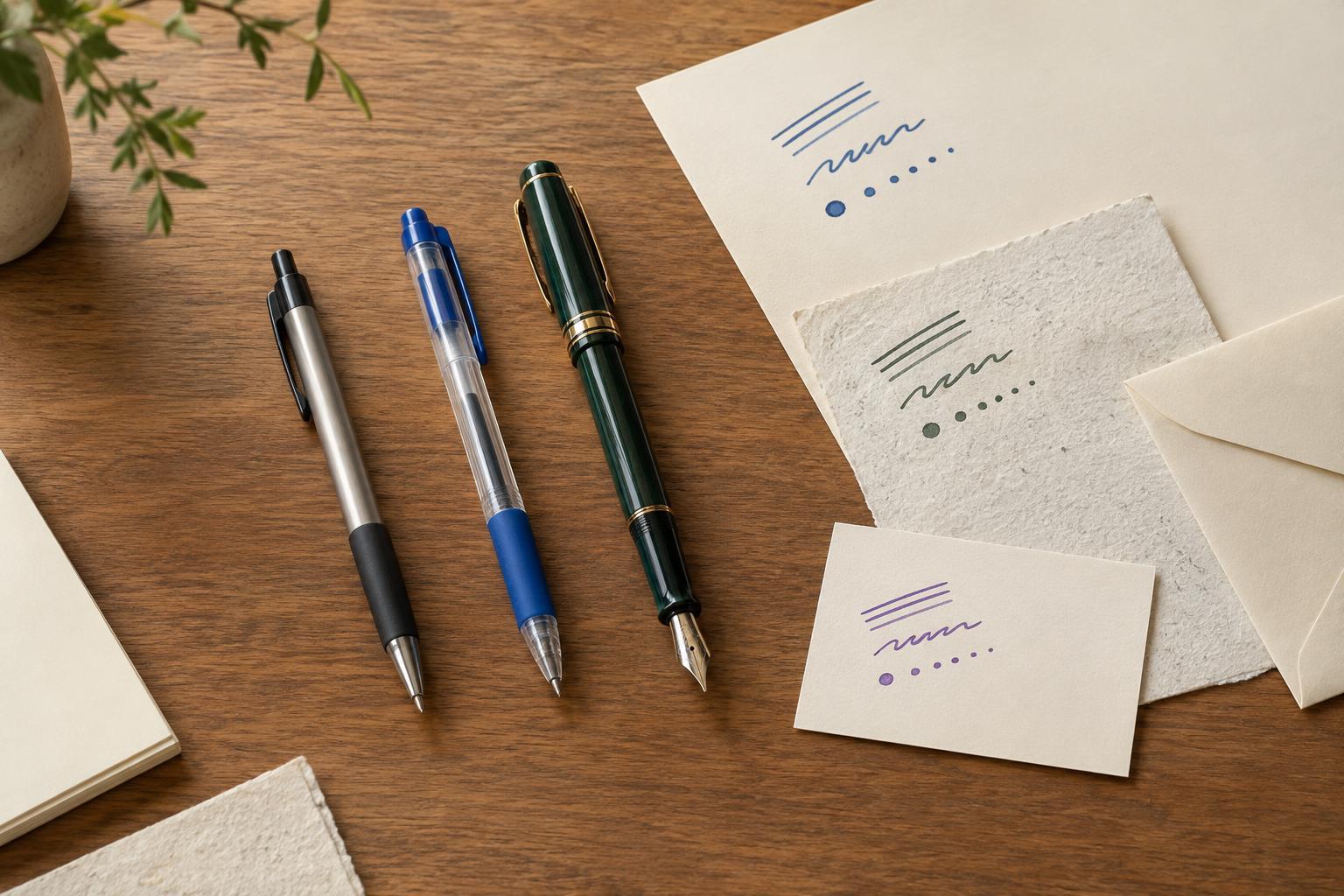 Ballpoint, Gel or Fountain Pen: Which Works Best for Your Stationery?