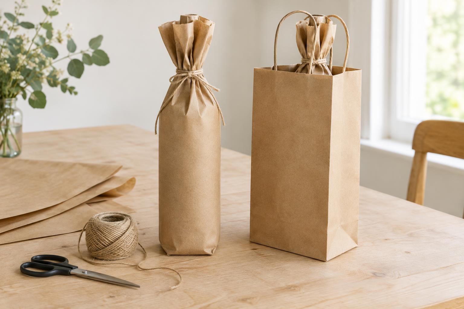How to Wrap a Bottle So It Stands Upright